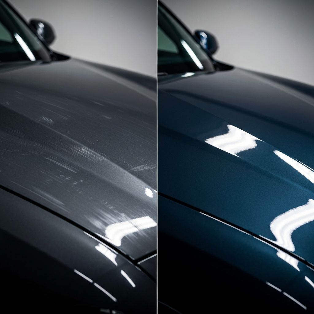Before and after paint correction