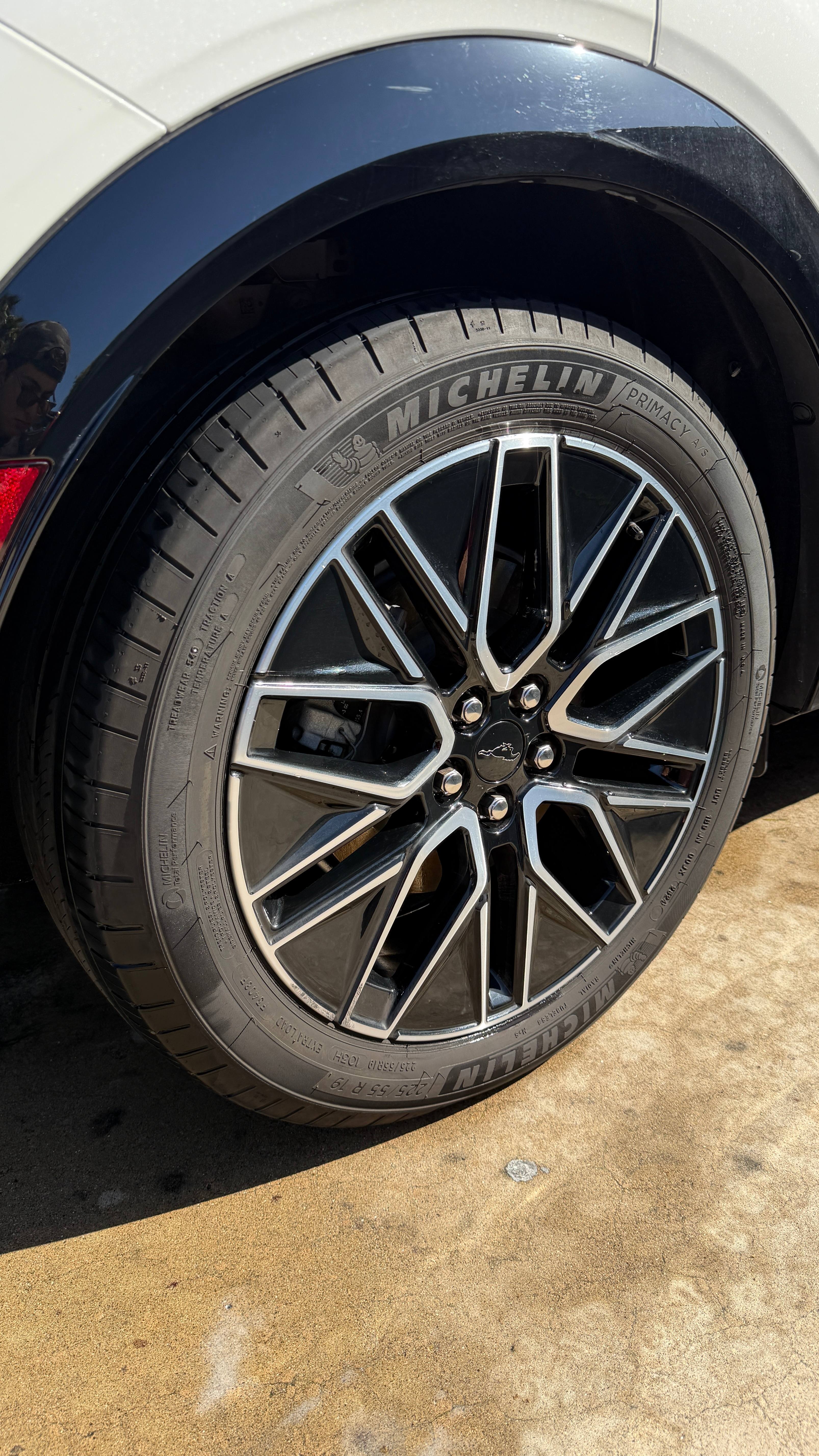 Detailed Michelin tire and polished alloy wheel